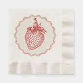Serviette En Papier Fraise (Devant)