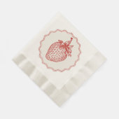 Serviette En Papier Fraise (Coin)