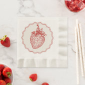 Serviette En Papier Fraise (En situation)