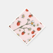 Serviette En Papier Fraise 1er anniversaire Berry florale 1er (Coin)