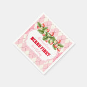 Serviette En Papier Fraise 1er Anniversaire Fête Berry 1er (Coin)