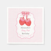 Serviette En Papier Fraise 1er Anniversaire Fête Berry 1er (Devant)