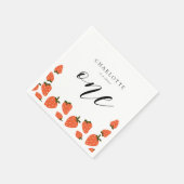 Serviette En Papier Fraise 1er fête d'anniversaire (Coin)