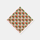 Serviette En Papier Fraise - arrière - plan rose (Coin)