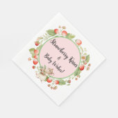 Serviette En Papier Fraise Baby shower-Party (Coin)