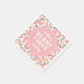 Serviette En Papier Fraise Berry 1ère fête d'anniversaire (Coin)