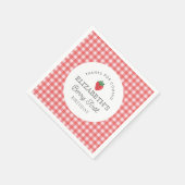 Serviette En Papier Fraise Berry Premier pique-nique Anniversaire (Coin)