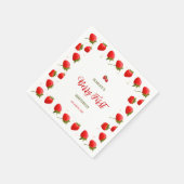 Serviette En Papier Fraise Berry Première fête d'anniversaire Invitati (Coin)