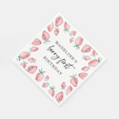Serviette En Papier Fraise Berry Première Fille 1er Anniversaire Napki (Coin)