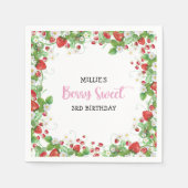 Serviette En Papier Fraise Berry Sweet Anniversaire (Devant)