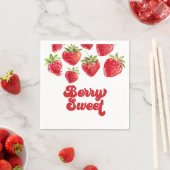Serviette En Papier Fraise Berry Sweet Anniversaire (En situation)