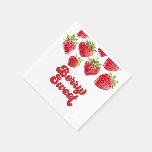 Serviette En Papier Fraise Berry Sweet Anniversaire (Coin)