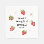 Serviette En Papier Fraise Berry Sweet Anniversaire (Devant)