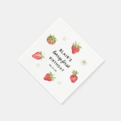 Serviette En Papier Fraise Berry Sweet Anniversaire (Coin)
