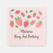 Serviette En Papier Fraise Berry Sweet Anniversaire (Devant)