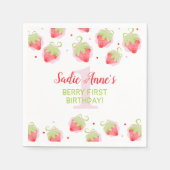 Serviette En Papier Fraise Berry Sweet Berries rouges Anniversaire (Devant)