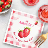 Serviette En Papier Fraise Berry's Special Day Strawberry Retro En vic