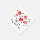 Serviette En Papier Fraise bleuet Berry Sweet Anniversaire (Coin)