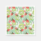 Serviette En Papier Fraise et kiwi. (Devant)