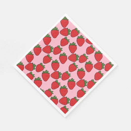 Serviette En Papier Fraise Fête Anniversaire Thème Papier d'enveloppem (Coin)