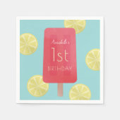 Serviette En Papier Fraise Lemonade Popsicle Fille Papier d'anniversai (Devant)