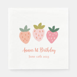 Serviette En Papier Fraise mignonne