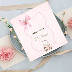 Serviette En Papier Fraise, Oie, Cadre à Nœud Papillon à Points Bébé S