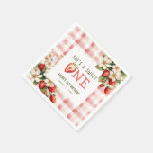 Serviette En Papier Fraise première fête d'anniversaire Berry (Coin)