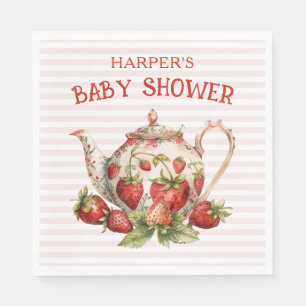 Serviette En Papier fraise Quelqu'un Baby shower sucré