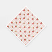 Serviette En Papier Fraise rose Berry Sweet En vichy Parti (Coin)