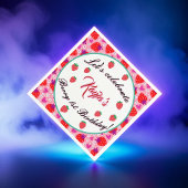 Serviette En Papier Fraise rose Premier anniversaire