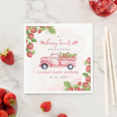 Serviette En Papier Fraise rose Rouge Berry Baby shower sucré (En situation)