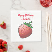 Serviette En Papier Fraise rouge (En situation)