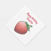 Serviette En Papier Fraise rouge (Coin)