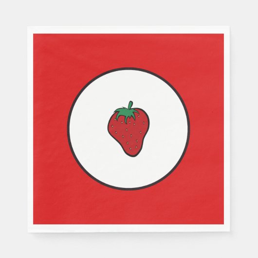 Serviette En Papier Fraise rouge (Devant)