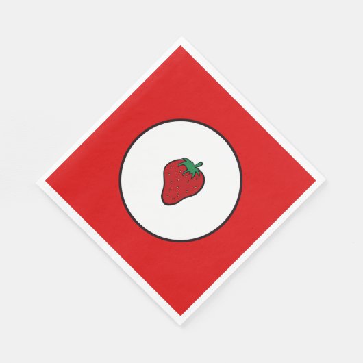 Serviette En Papier Fraise rouge (Coin)