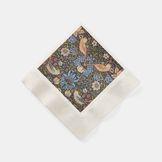 Serviette En Papier Fraise Thief Oiseaux William Morris (Coin)