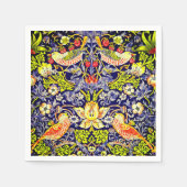 Serviette En Papier Fraise Thief Oiseaux William Morris (Devant)