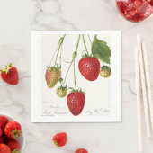 Serviette En Papier Fraise vintage (En situation)