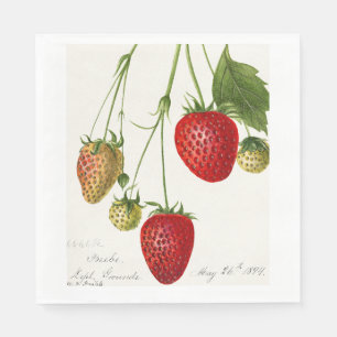 Serviette En Papier Fraise vintage