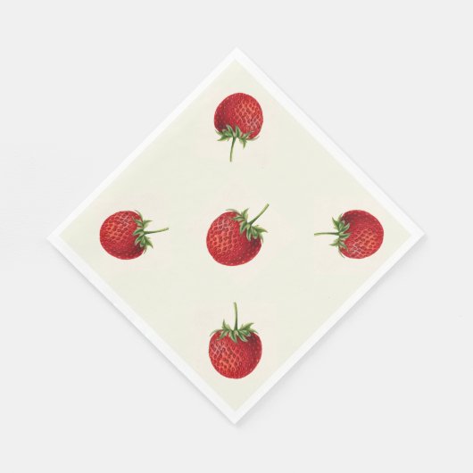 Serviette En Papier Fraise vintage (Coin)