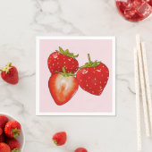 Serviette En Papier fraises (En situation)