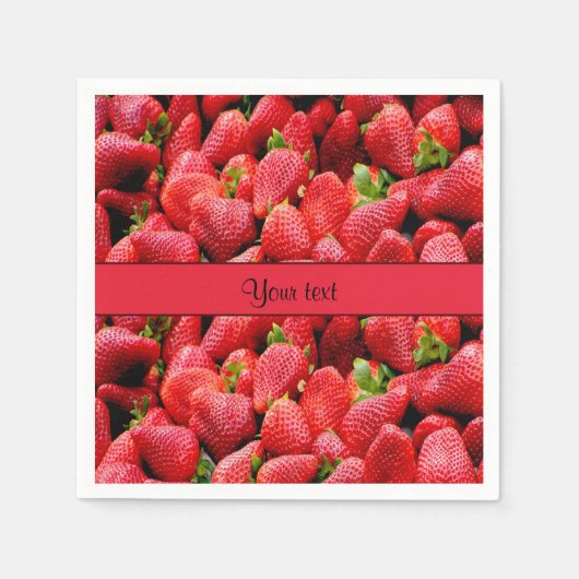 Serviette En Papier Fraises (Devant)