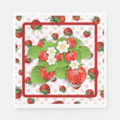 Serviette En Papier Fraises (Devant)