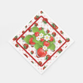 Serviette En Papier Fraises (Coin)