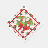 Serviette En Papier Fraises (Coin)