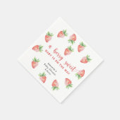 Serviette En Papier Fraises à l'aquarelle (Coin)