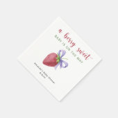 Serviette En Papier Fraises d'aquarelle (Coin)