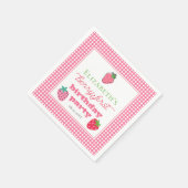 Serviette En Papier Fraises Fille Berry Premier anniversaire fête (Coin)