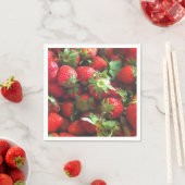 Serviette En Papier Fraises fraîches cuites (En situation)